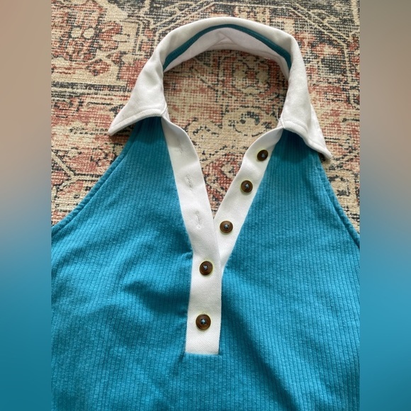 Urban Outfitters Dalton Collared Mini Dress/Size M/Blue/NWT - Picture 4 of 9